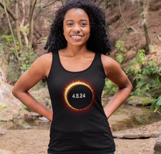 2024 Solar Eclipse Souvenir Memento April 8 Unisex Tank Top