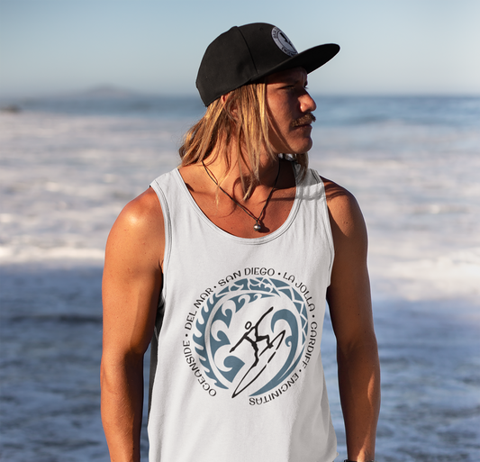 - San Diego County California Surf Surfing Fan Unisex Tank Top