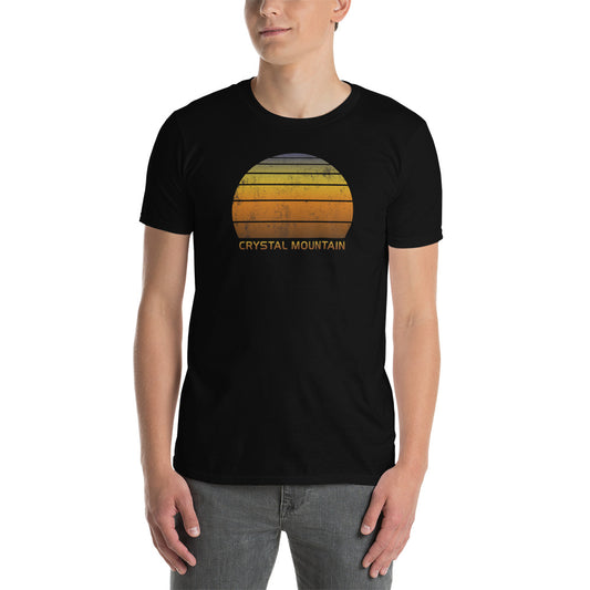 Retro Crystal Mountain Washington Sunset  Vacation Souvenir   Vintage Sunrise Unisex T-Shirt