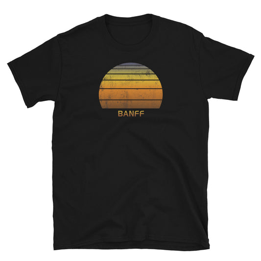 Retro Banff Canada Sunset     Vintage Sunrise Unisex T-Shirt