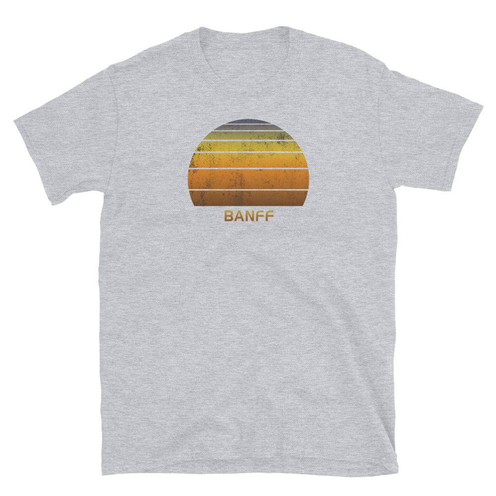 Retro Banff Canada Sunset     Vintage Sunrise Unisex T-Shirt