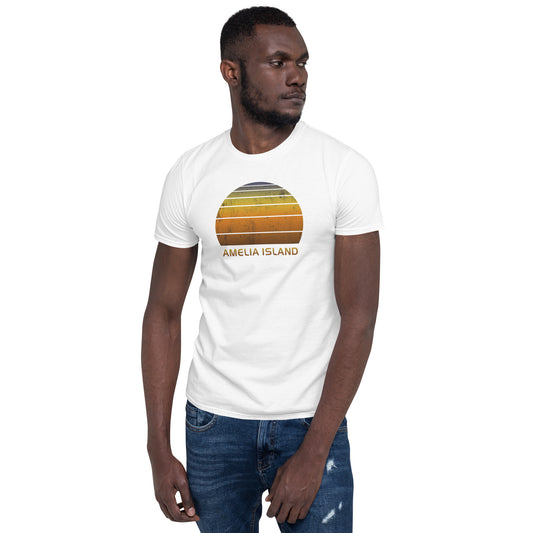 Retro Amelia Island Florida Short Sleeve Unisex T-Shirt