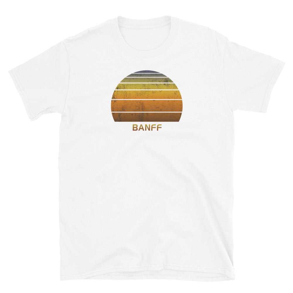 Retro Banff Canada Sunset     Vintage Sunrise Unisex T-Shirt