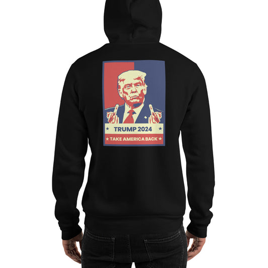 Take America Back MAGA Pro Trump 2024 Supporter Funny Political Unisex Hoodie Top Sweatshirt