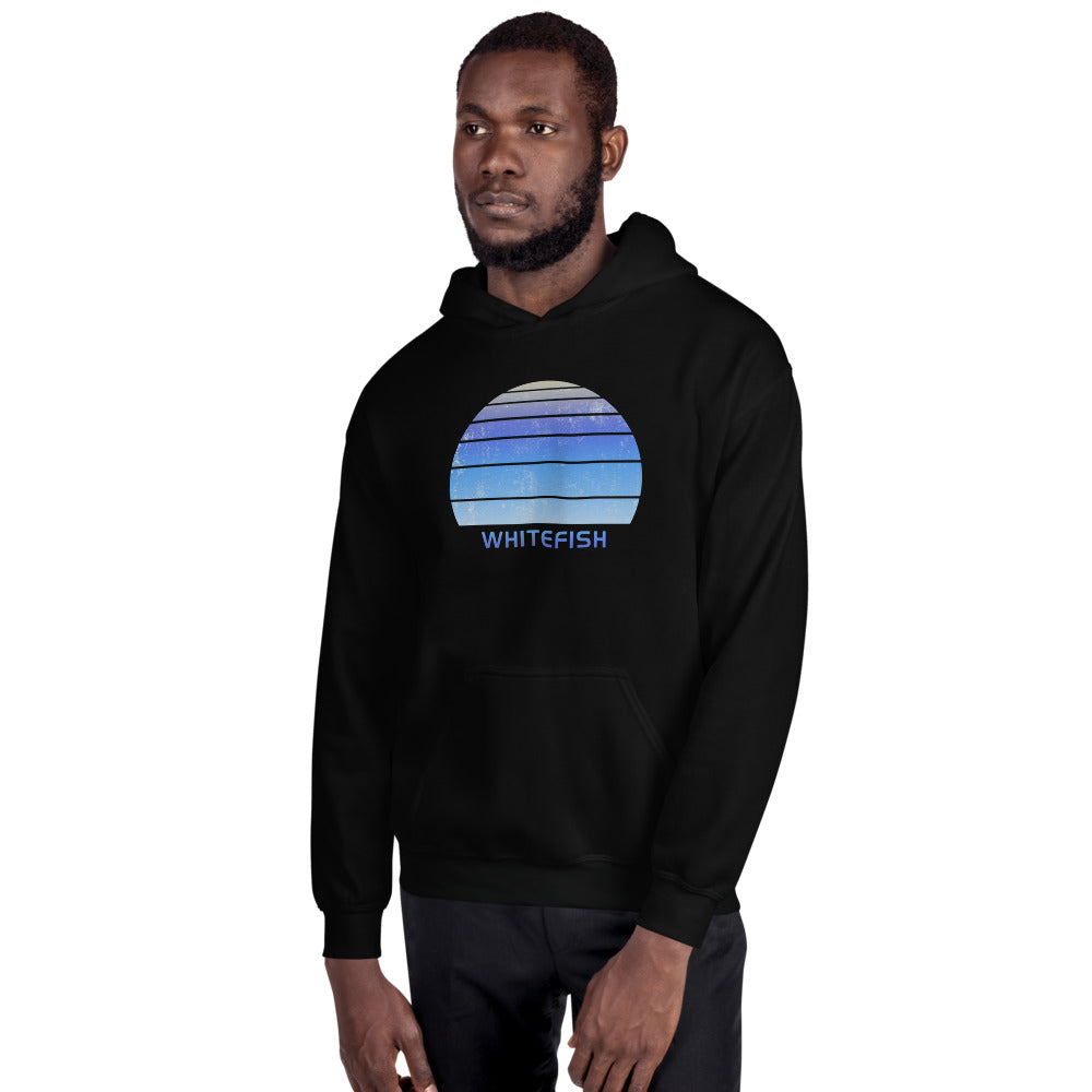 Retro Whitefish Montana Ski Skiing Fan Unisex Hoodie Top Sweatshirt
