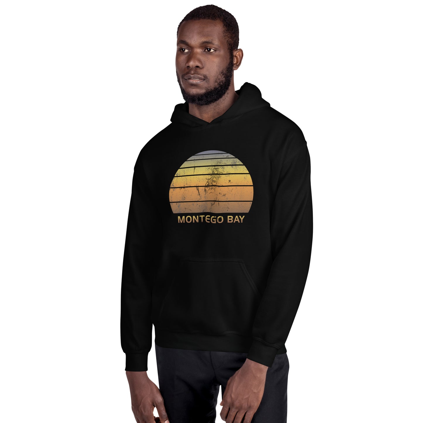 Retro Montego Bay Jamaica  Beach Vacation Souvenir Unisex Hoodie Top Sweatshirt