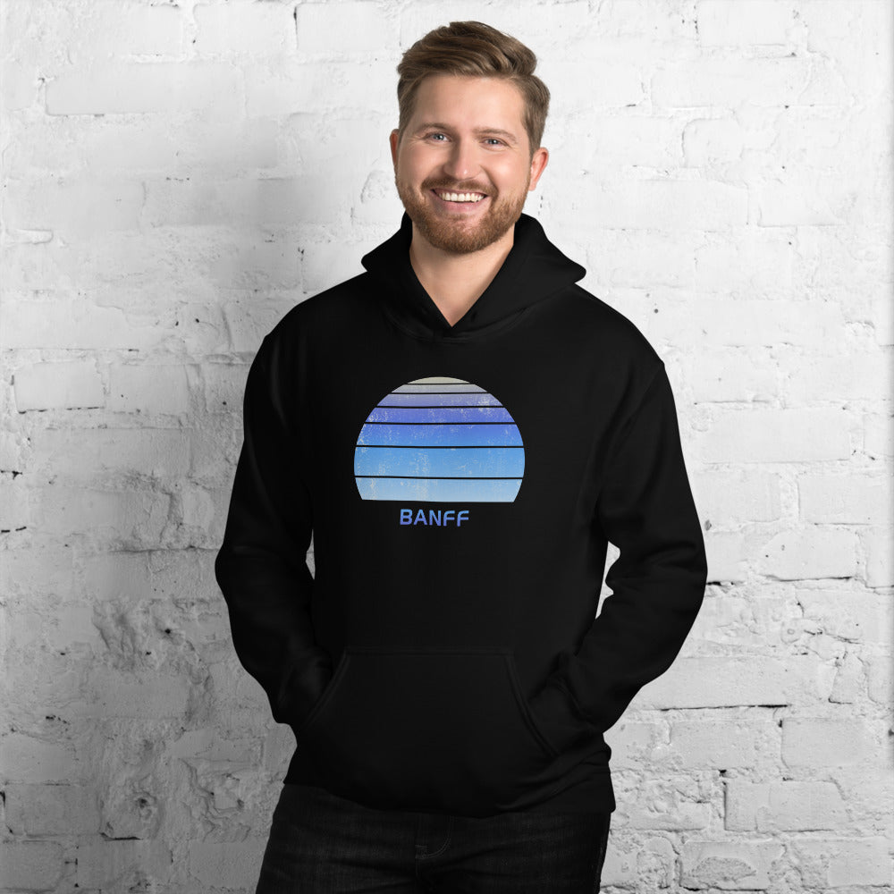 Retro Banff Canada Ski Skiing Fan Unisex Hoodie Top Sweatshirt