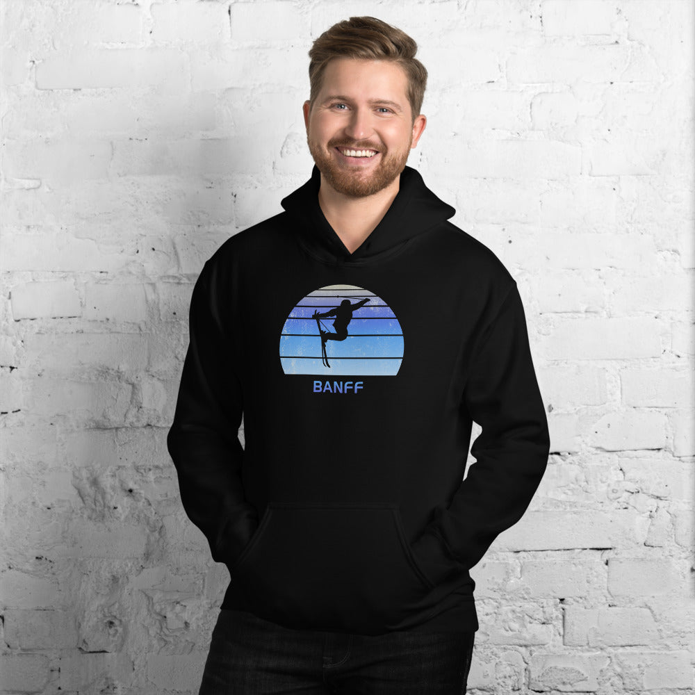 Retro Banff Canada Skiing Fan Unisex Hoodie Top Sweatshirt