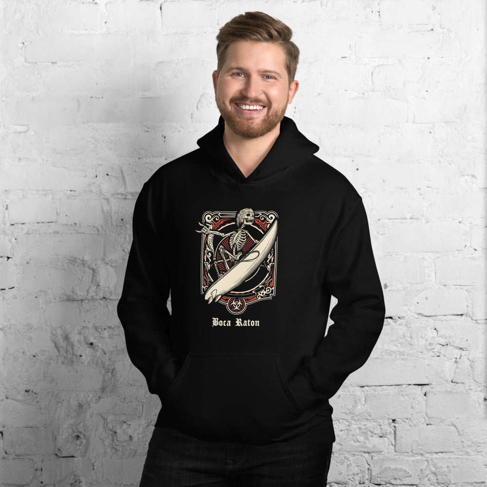 Cool Boca Raton Florida Surfing Fan Surfer  Unisex Hoodie Top Sweatshirt