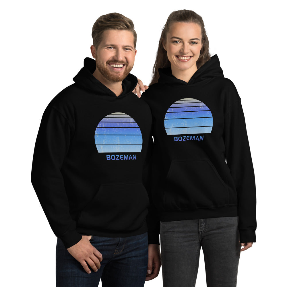 Retro Bozeman Montana Ski Skiing Fan Unisex Hoodie Top Sweatshirt