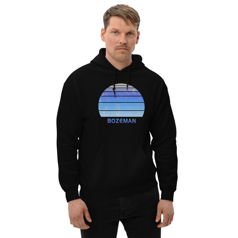 Retro Bozeman Montana Ski Skiing Fan Unisex Hoodie Top Sweatshirt