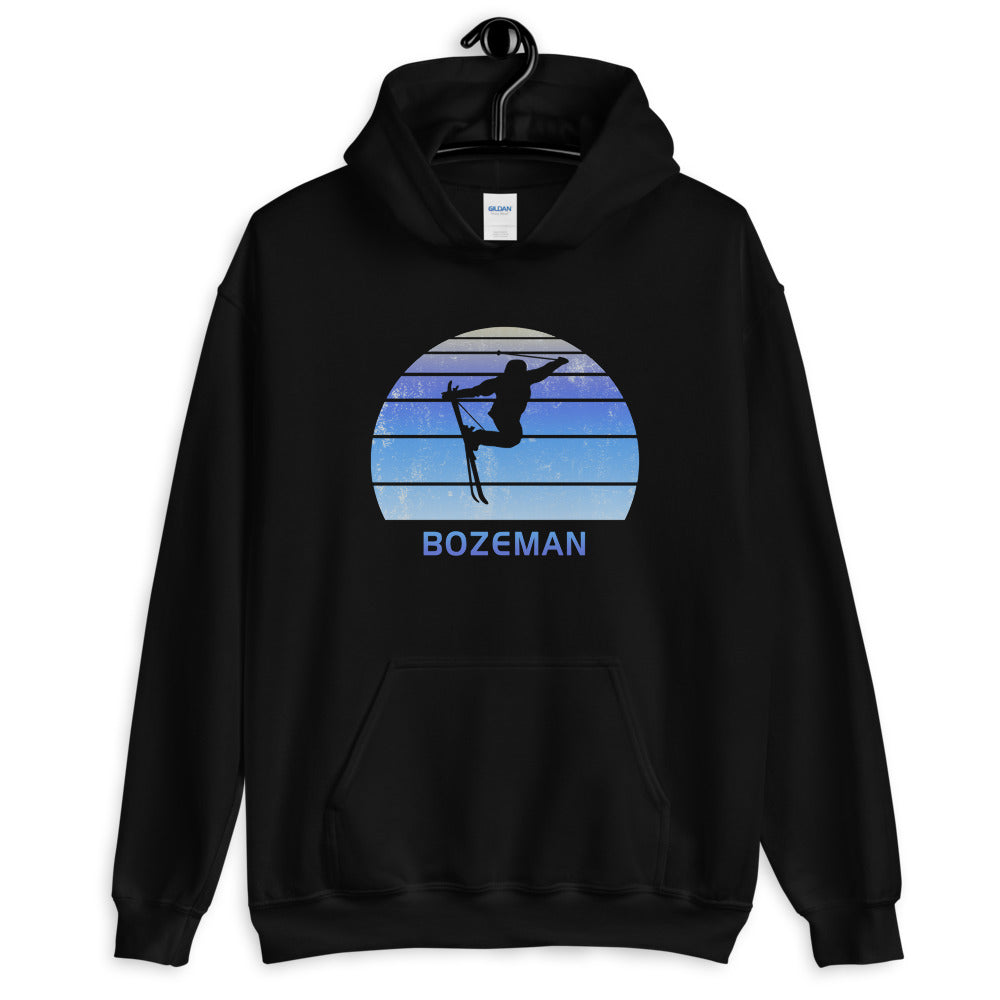 Retro Bozeman Montana Skiing Fan Unisex Hoodie Top Sweatshirt