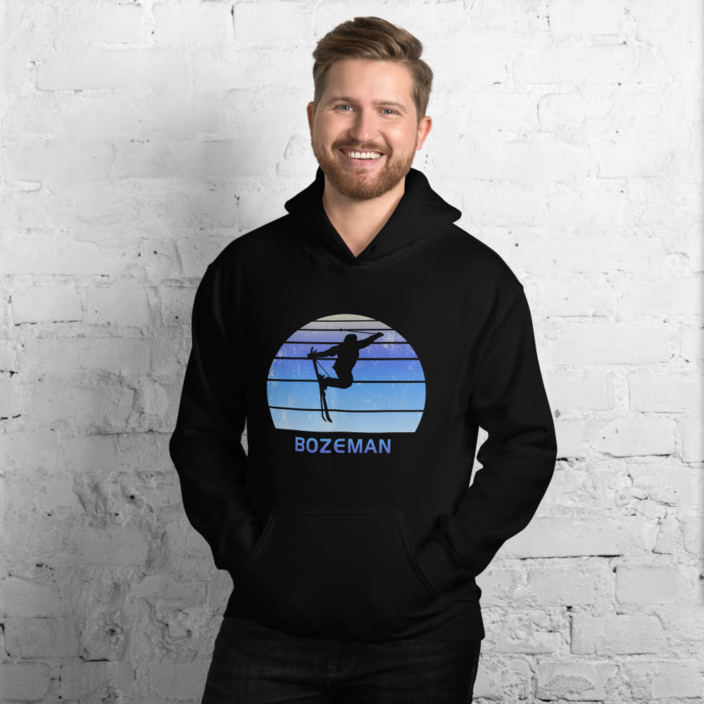 Retro Bozeman Montana Skiing Fan Unisex Hoodie Top Sweatshirt