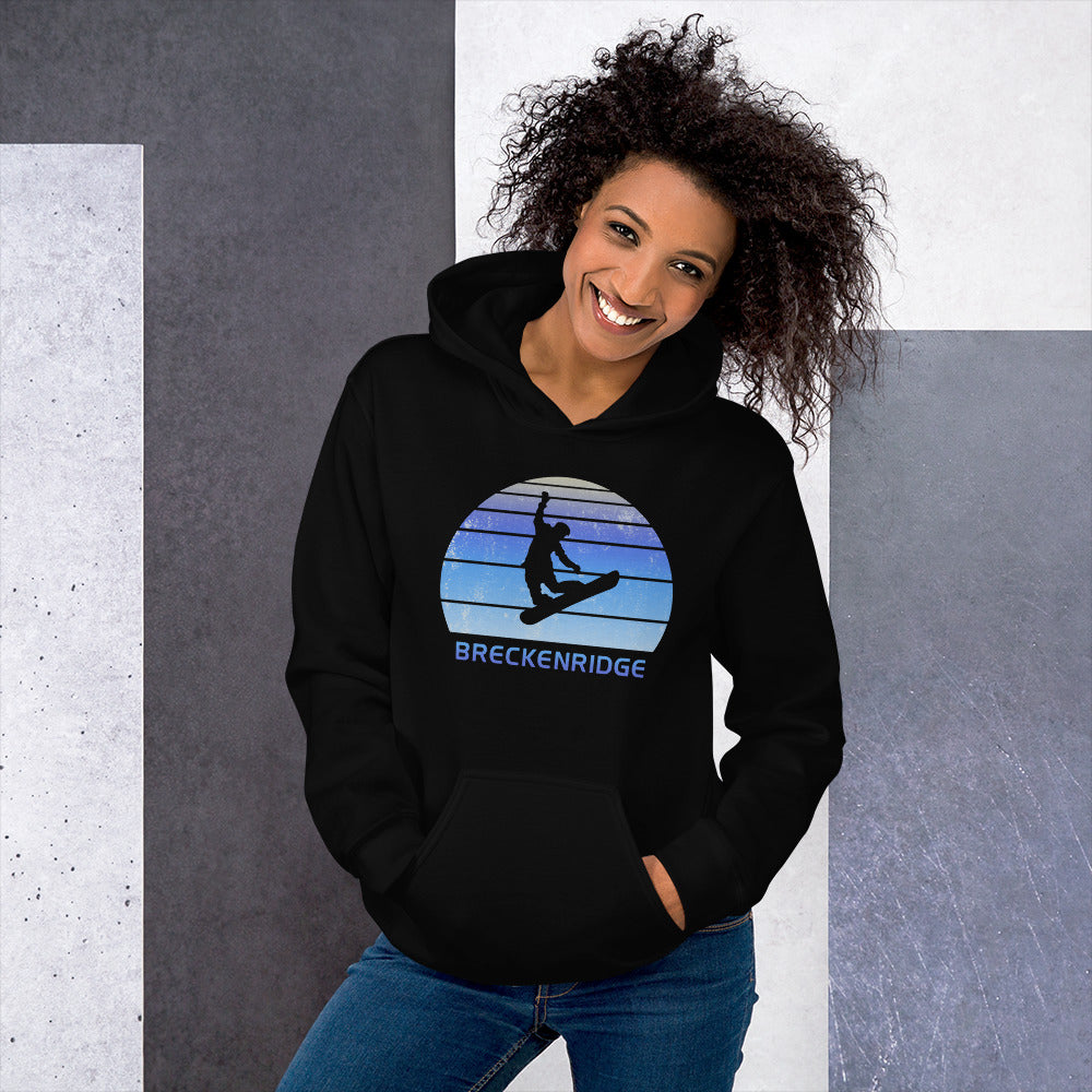 Retro Breckenridge Colorado Snowboarding Fan Unisex Hoodie Top Sweatshirt