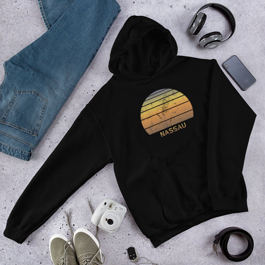 Retro Nassau Bahamas  Beach Vacation Souvenir Unisex Hoodie Top Sweatshirt