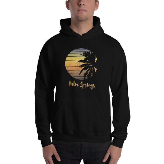 Retro Palm Springs California Desert Vacation Souvenir Palm Tree Unisex Hoodie Top Sweatshirt