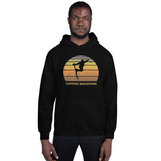 Cool Retro Copper Mountain Colorado Skiing Ski Fan Unisex Hoodie Top Sweatshirt
