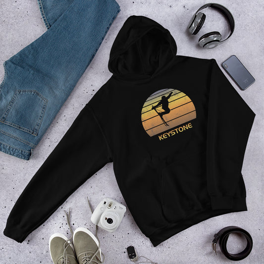 Cool Retro Keystone Colorado Skiing Ski Fan Unisex Hoodie Top Sweatshirt