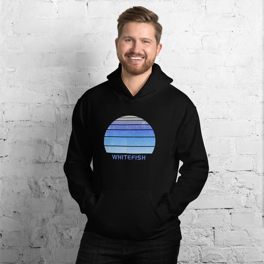 Retro Whitefish Montana Ski Skiing Fan Unisex Hoodie Top Sweatshirt