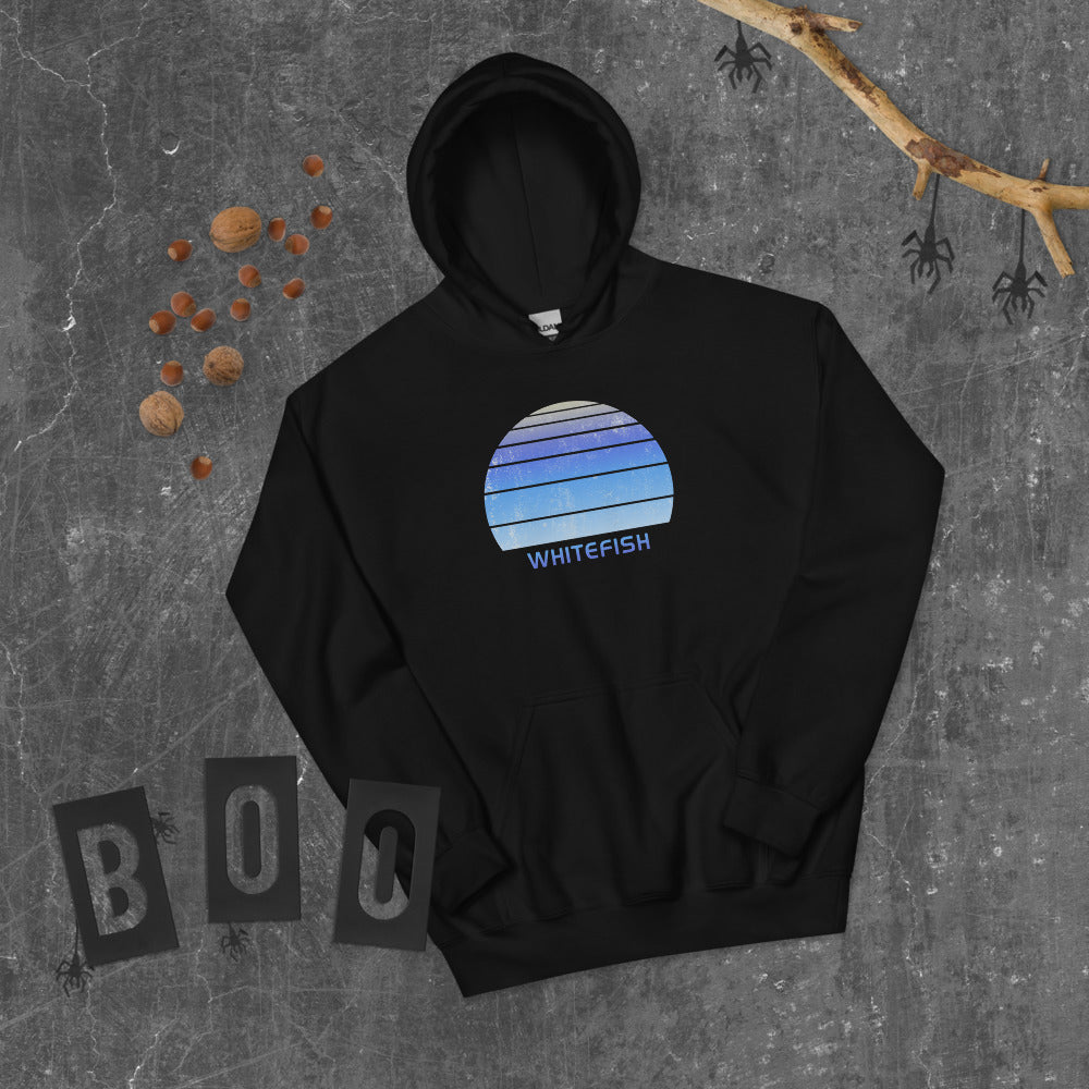 Retro Whitefish Montana Ski Skiing Fan Unisex Hoodie Top Sweatshirt