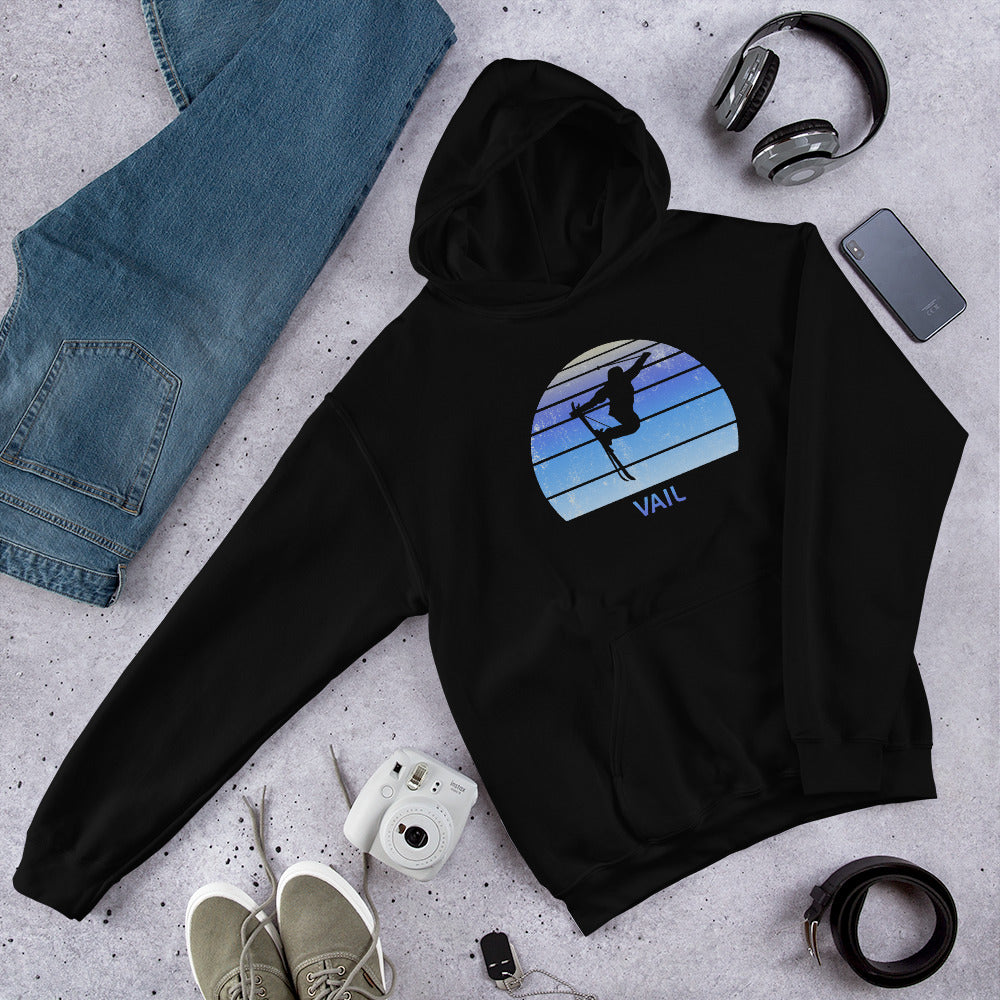 Retro Vail Colorado Skiing Fan Unisex Hoodie Top Sweatshirt