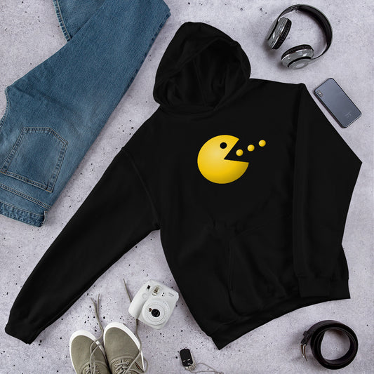 Retro Old School Video Game Fan Arcade Pac Man Gamer Unisex Hoodie Top Sweatshirt