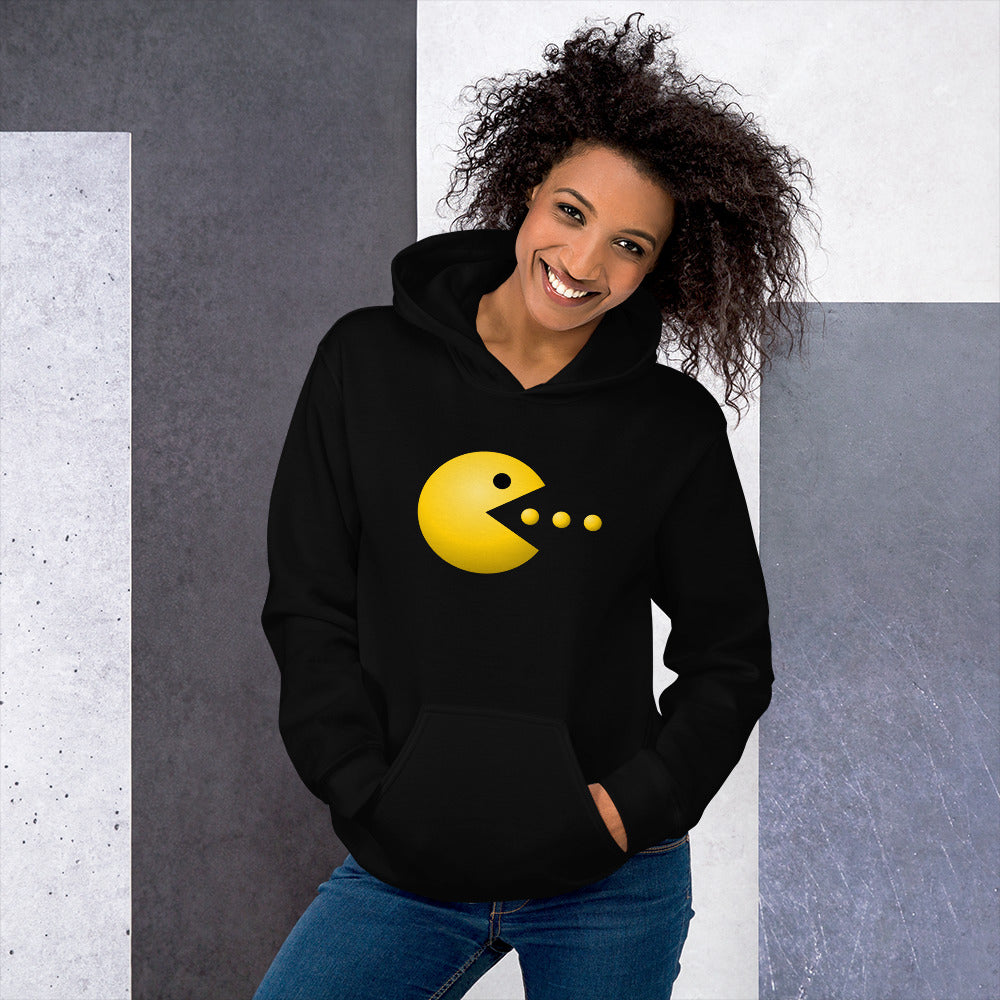 Retro Old School Video Game Fan Arcade Pac Man Gamer Unisex Hoodie Top Sweatshirt