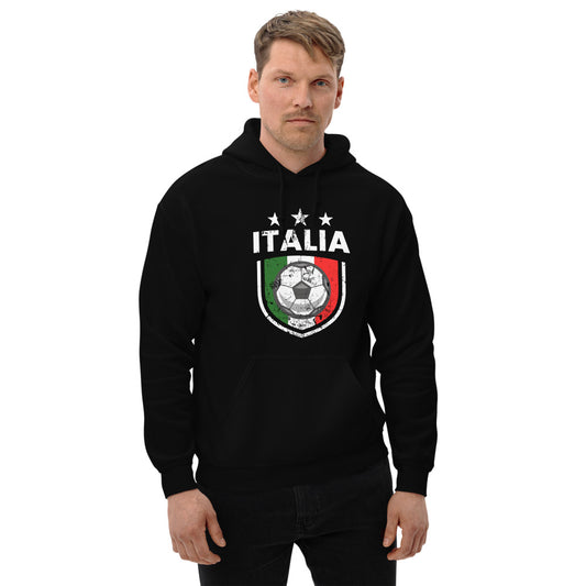 Retro Italy Soccer Team Football Fan Country Italia Italian Flag Unisex Hoodie Top Sweatshirt