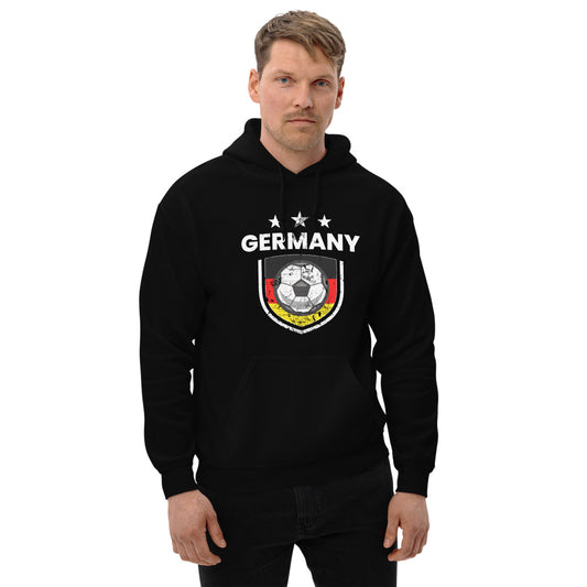 Retro Germany Soccer Team Football Fan Country Deutschland German Flag Unisex Hoodie Top Sweatshirt