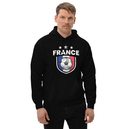 Retro France Soccer Team Football Fan Country French Flag Unisex Hoodie Top Sweatshirt