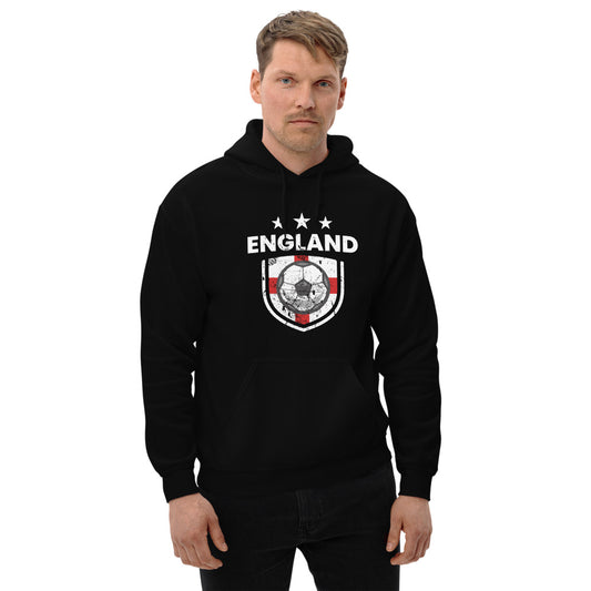 Retro England Soccer Team Football Fan English Flag Unisex Hoodie Top Sweatshirt