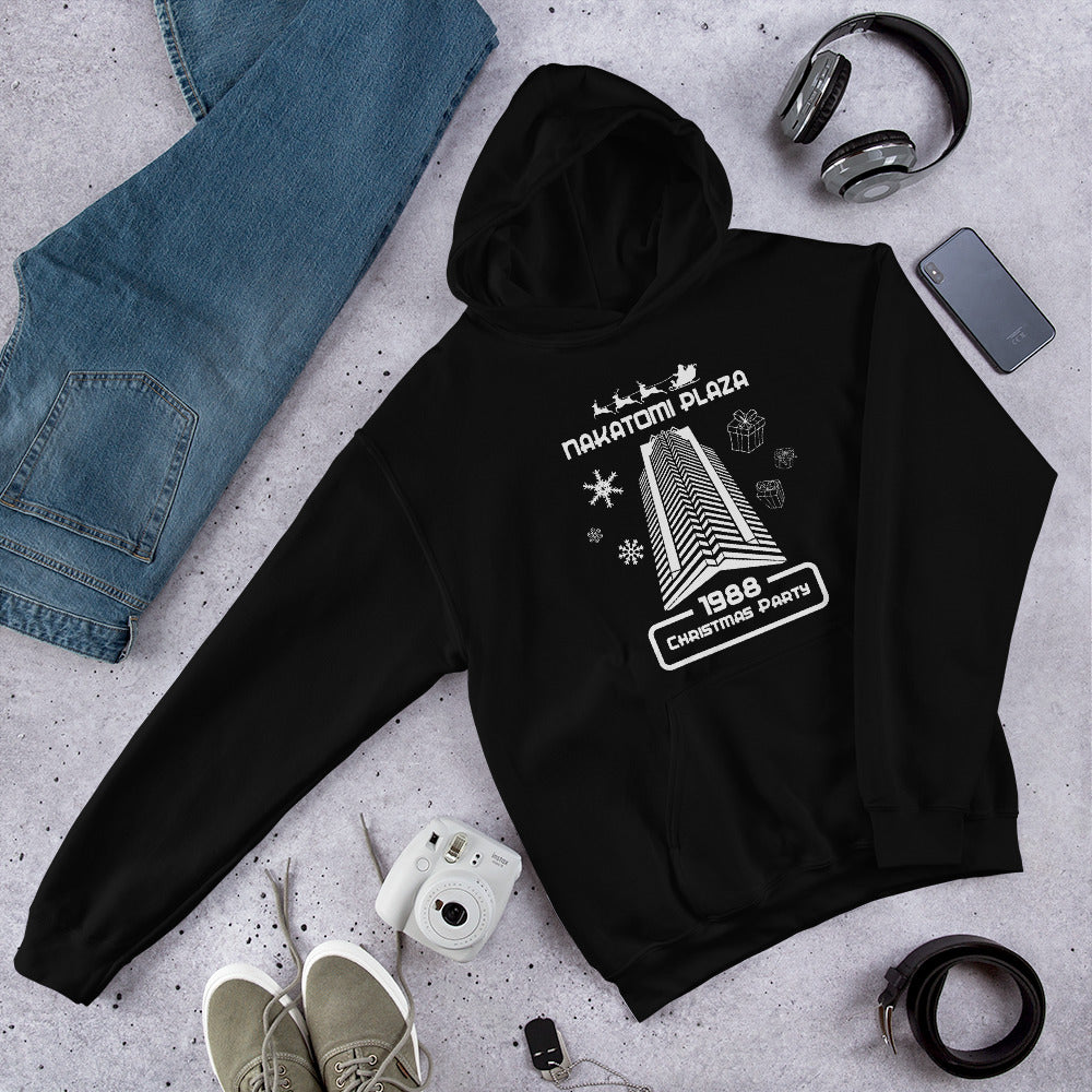 Funny Nakatomi Plaza Christmas Party Joke Parody Unisex Hoodie Top Sweatshirt