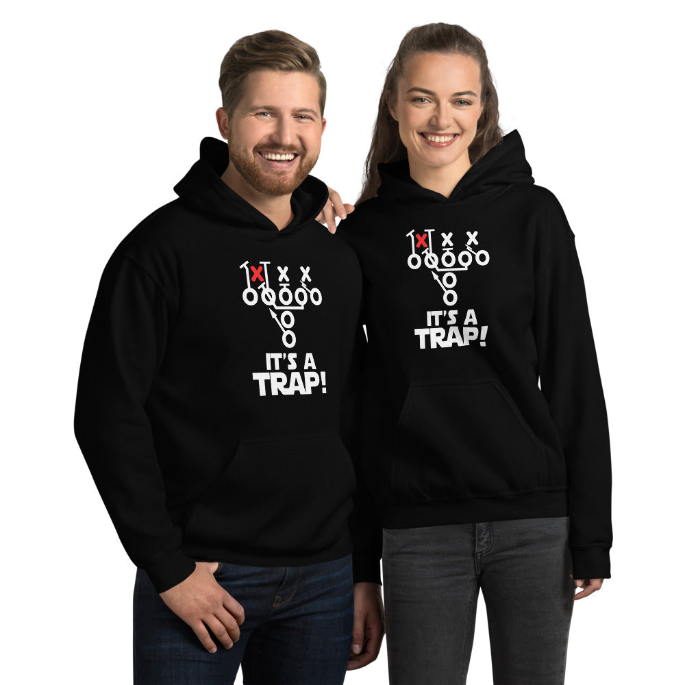 Funny Its A Trap Football Pro College Fans Joke Quote Unisex Hoodie Top Sweatshirt