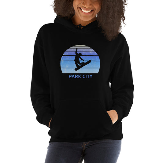 Retro Park City Utah Snowboarding Fan Unisex Hoodie Top Sweatshirt