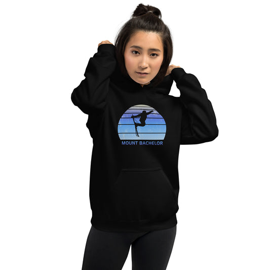 Retro Mount Bachelor Skiing Fan Unisex Hoodie Top Sweatshirt