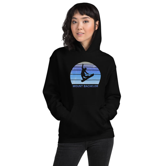 Retro Mount Bachelor Snowboarding Fan Unisex Hoodie Top Sweatshirt
