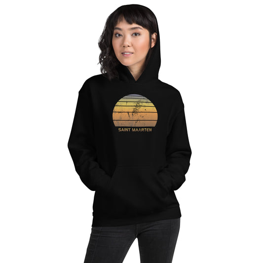 Retro Saint Maarten Beach Vacation Souvenir Unisex Hoodie Top Sweatshirt