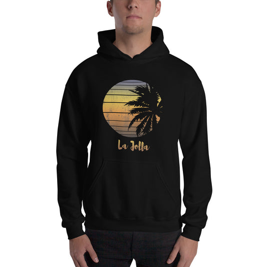 Retro La Jolla California Beach Vacation Souvenir Palm Tree Unisex Hoodie Top Sweatshirt