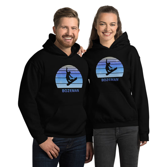 Retro Bozeman Montana Snowboarding Fan Unisex Hoodie Top Sweatshirt