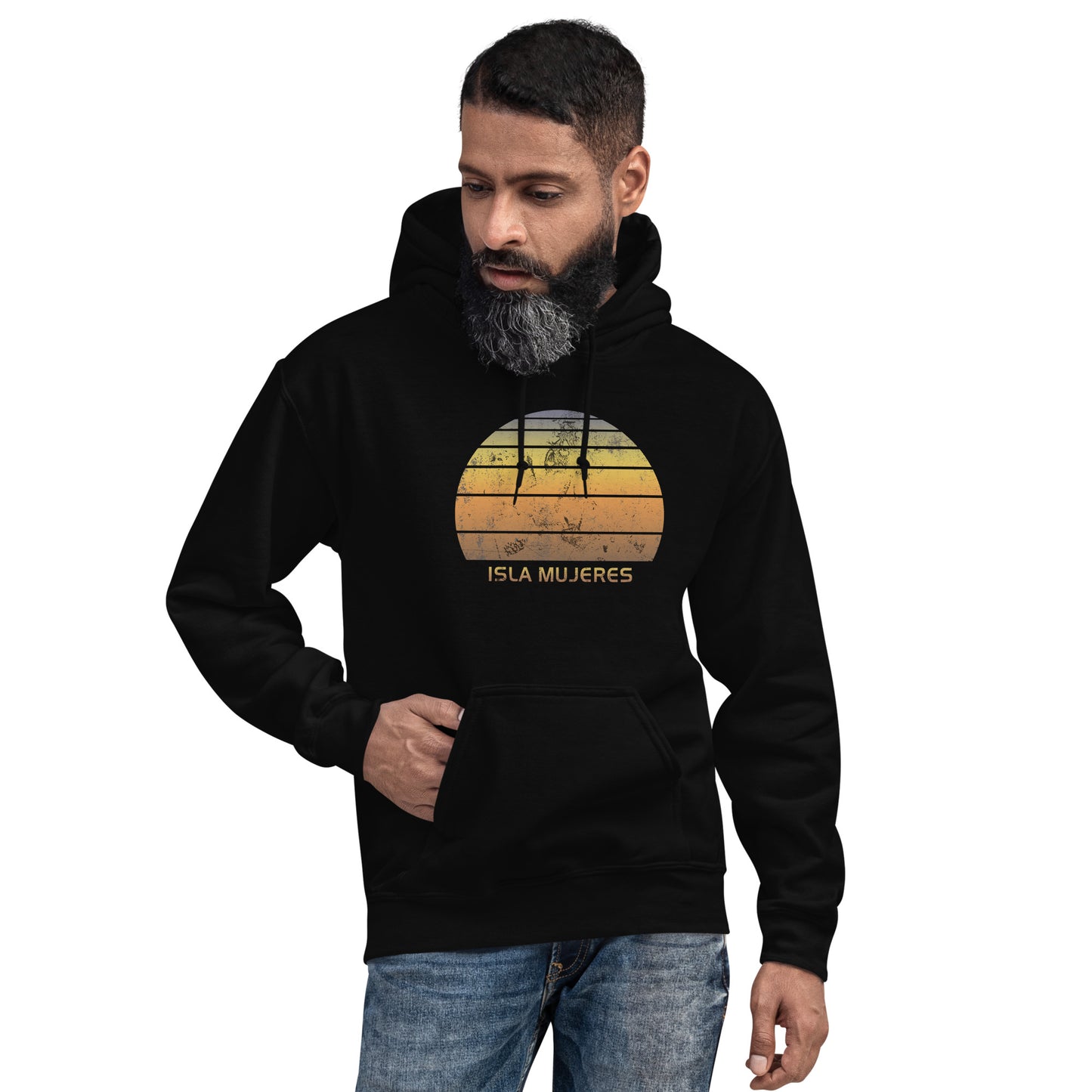 Retro Isla Mujeres Mexico Mexican Beach Vacation Souvenir Unisex Hoodie Top Sweatshirt