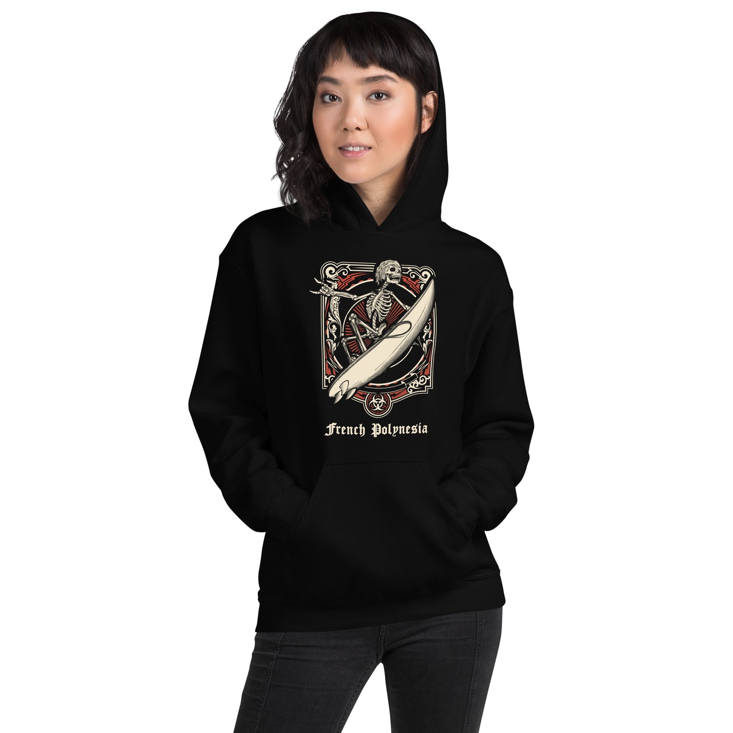 Cool French Polynesia Surfing Fan Surfer  Unisex Hoodie Top Sweatshirt