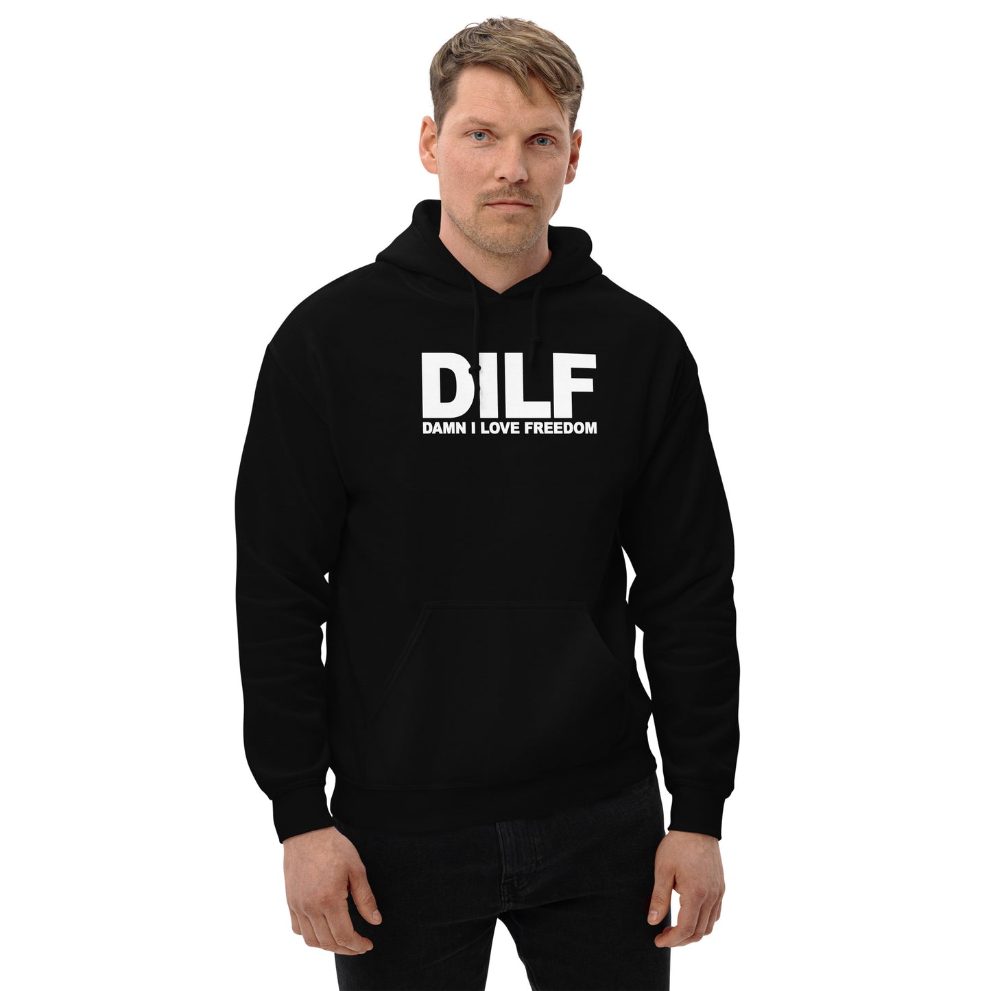 Funny DILF USA  Freedom Joke  Unisex Hoodie Top Sweatshirt