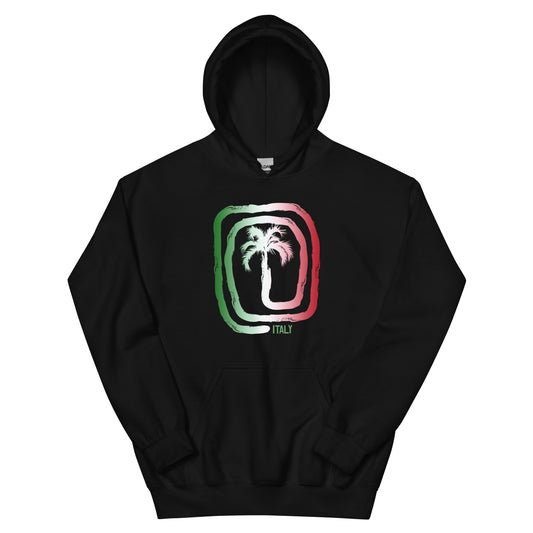 Cool Italy Flag Beach Palm Tree Vacation Souvenir Unisex Hoodie Top Sweatshirt