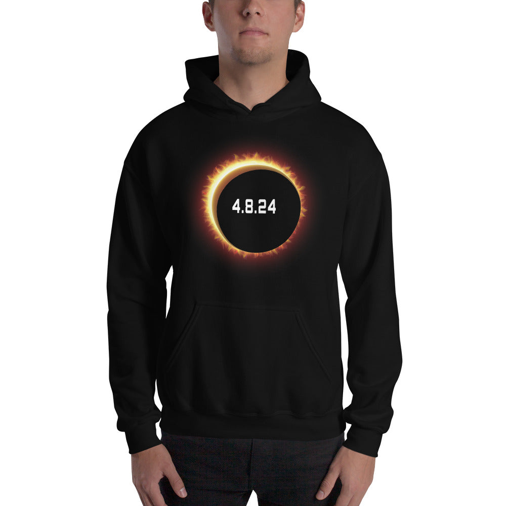 2024 Solar Eclipse Souvenir Memento April 8 Unisex Hoodie Top Sweatshirt