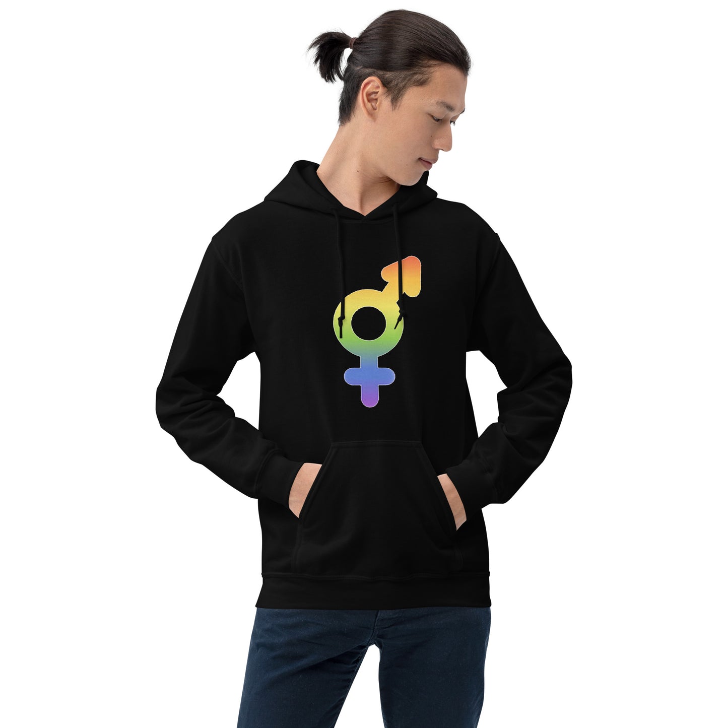 Transgender Symbol Pride LGBTQ Rainbow Unisex Hoodie Top Sweatshirt