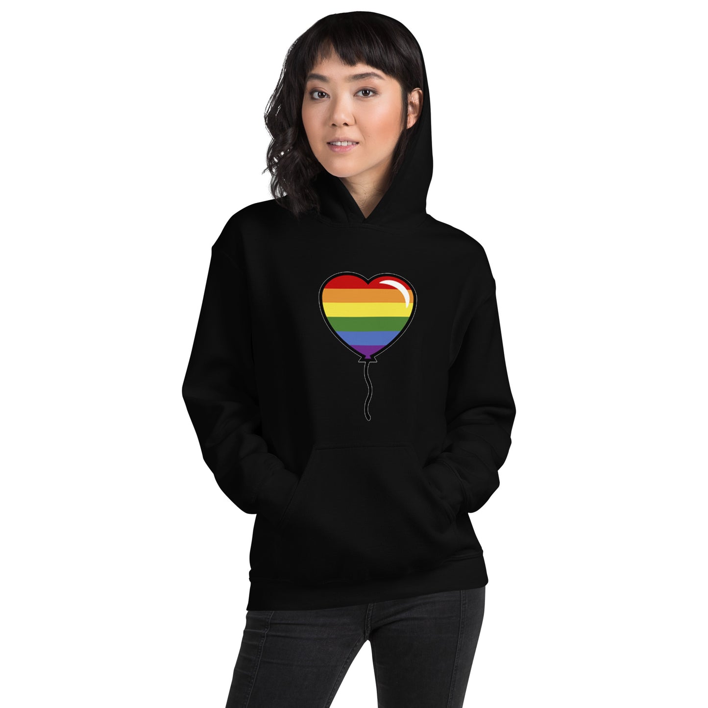 Gay Pride Lesbian LGBTQ Rainbow Artistic Unisex Hoodie Top Sweatshirt