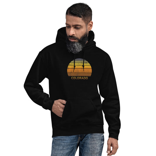 Retro Colorado Sunset Vacation Souvenir Vintage Sunrise Unisex Hoodie Top Sweatshirt