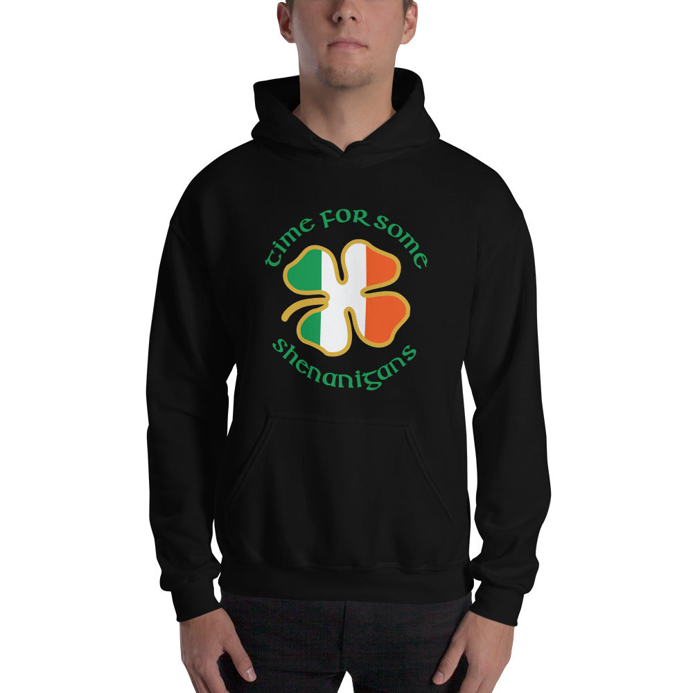 Funny Time For Some Shenanigans Irish Flag St. Patrick's Day Unisex Hoodie Top Sweatshirt