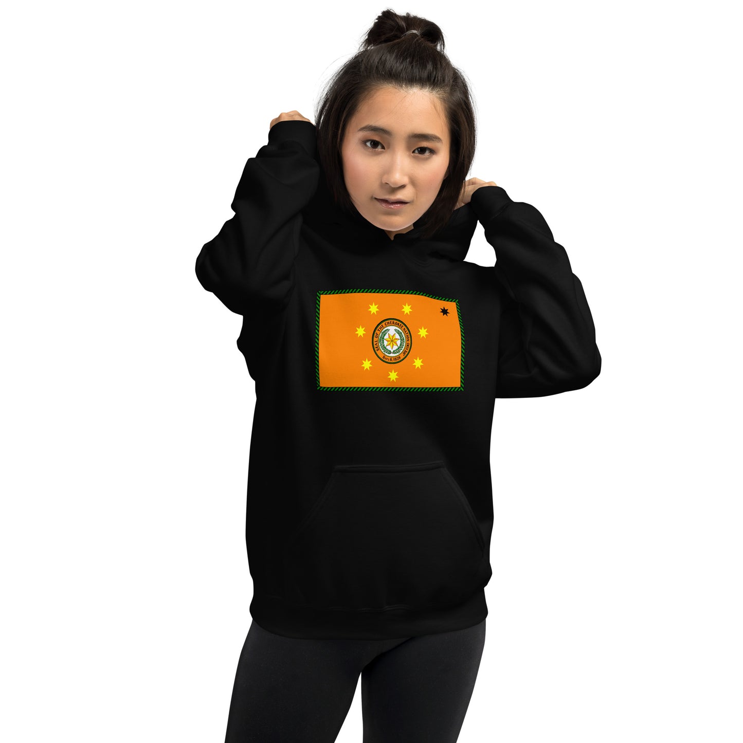 Cherokee Indian Native American Pride Ancestry Tribe Flag Unisex Hoodie Top Sweatshirt