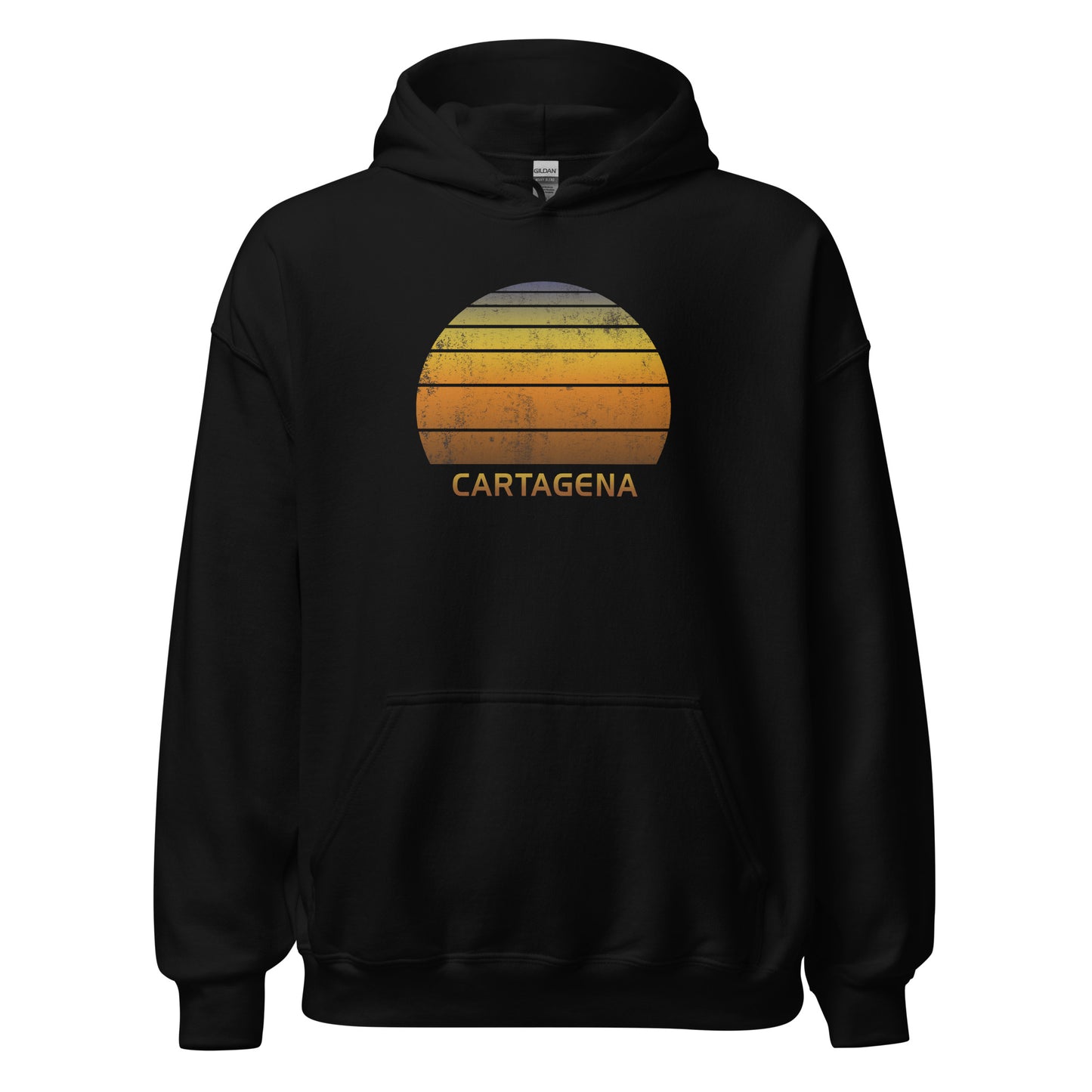 Retro Cartagena Colombia Vacation Souvenir Sunset Unisex Hoodie Top Sweatshirt